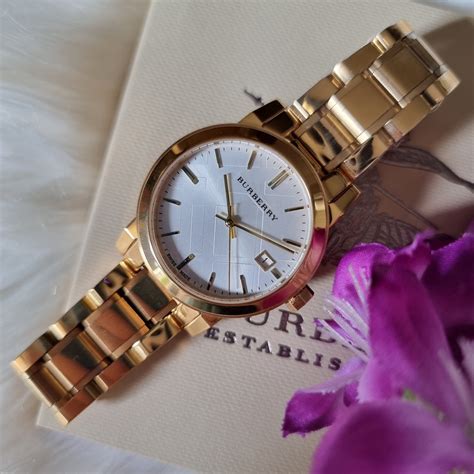 burberry watch bu9103|Burberry White Dial Gold.